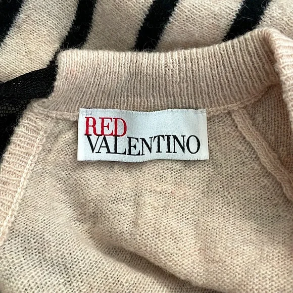 Red Valentino Wool Sweater Black Lace Maxi Dress - Picture 6 of 12